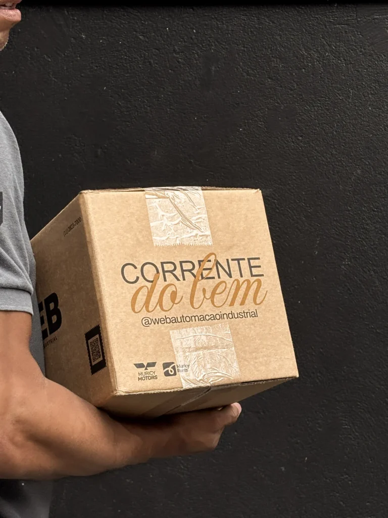 Caixa da cesta básica da Corrente do Bem